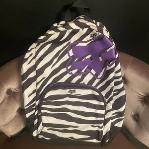 Fox purple and zebra back pack